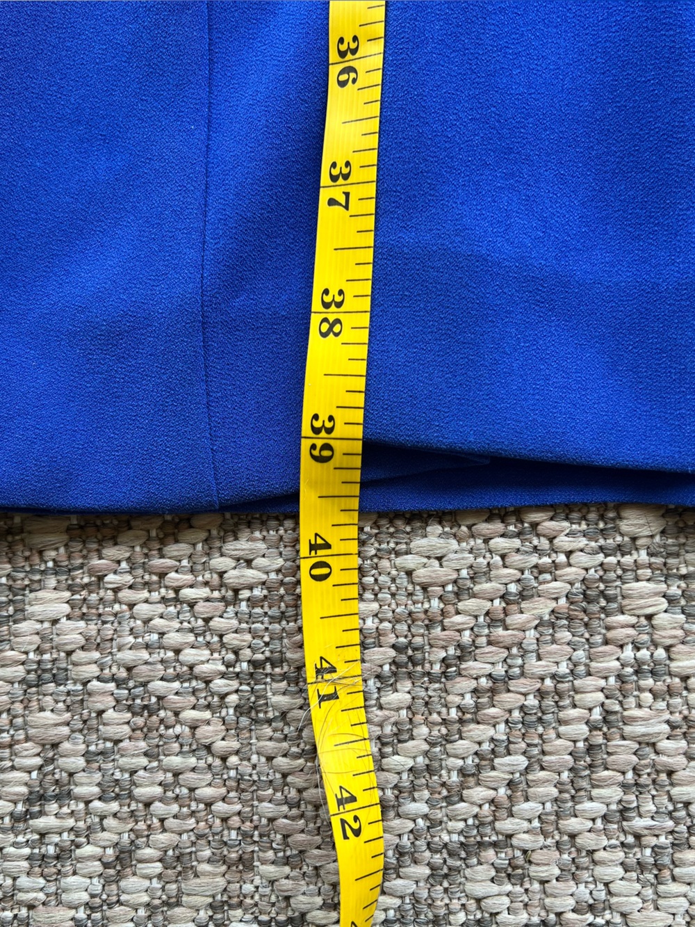 St John Cerulean Blue Sleeveless Sheath Dress Size 10 Pleated Waist - Picture 4 of 6